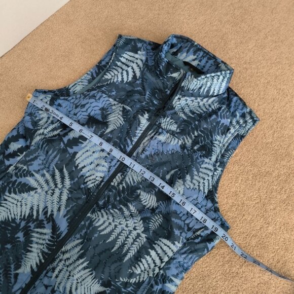 Orvis Pro Ski Outdoor Hiking Utility Feminine Floral Leaf Pattern Puffer Vest S - Picture 5 of 7